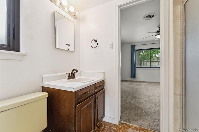708 Revere St, Aurora, CO 80011 - bathroom featuring vanity and a ceiling fan