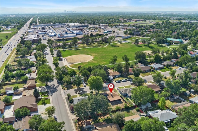 708 Revere St, Aurora, CO 80011 - aerial view of property and surrounding area featuring nearby suburban area