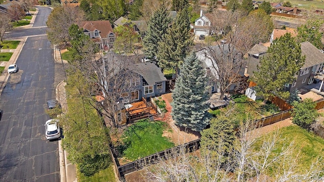 birds eye view of property featuring a residential view