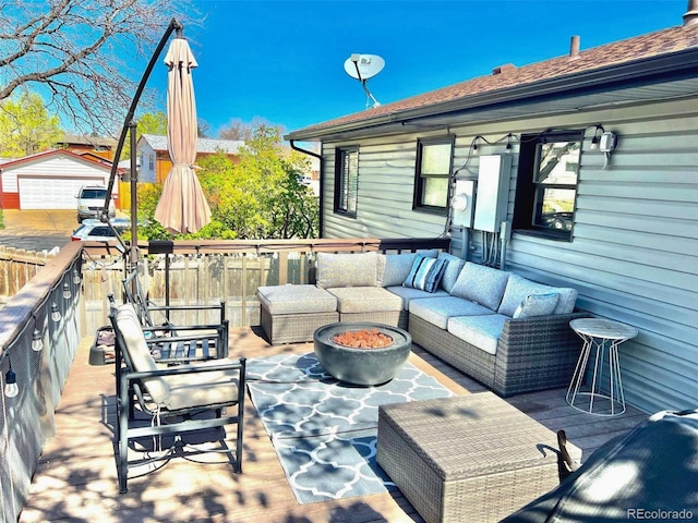 1528 Coronado Pkwy, Denver, CO 80229 - wooden terrace featuring an outdoor living space