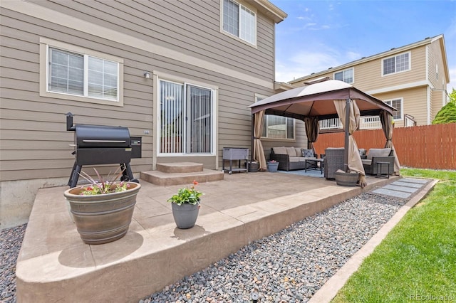 5733 S Yakima Way, Aurora, CO 80015 - view of patio featuring an outdoor hangout area and a gazebo