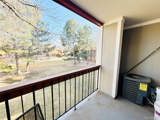 balcony with central AC