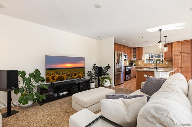9228 Sori Ln, Highlands Ranch, CO 80126 - living area with recessed lighting