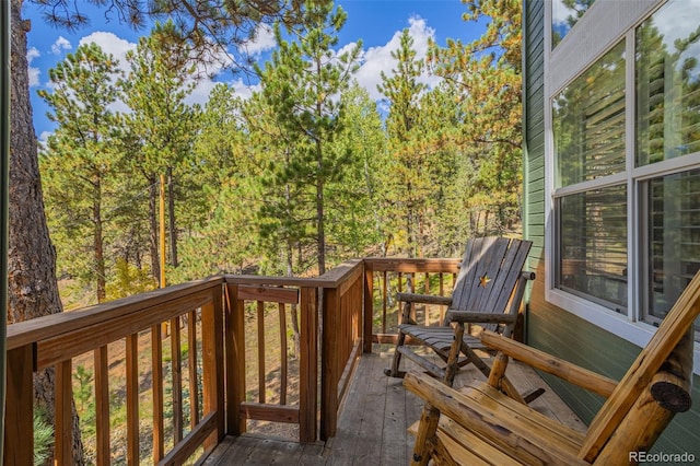 view of wooden deck