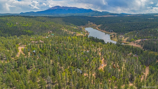 property view of mountains featuring a water view