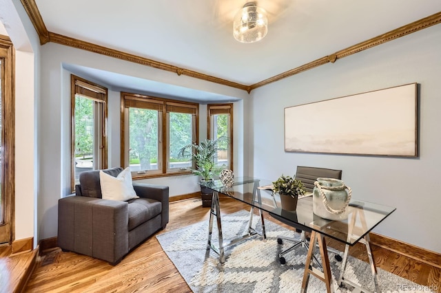 16247 E Belleview Pl, Centennial, CO 80015 - office space featuring crown molding and light wood-type flooring