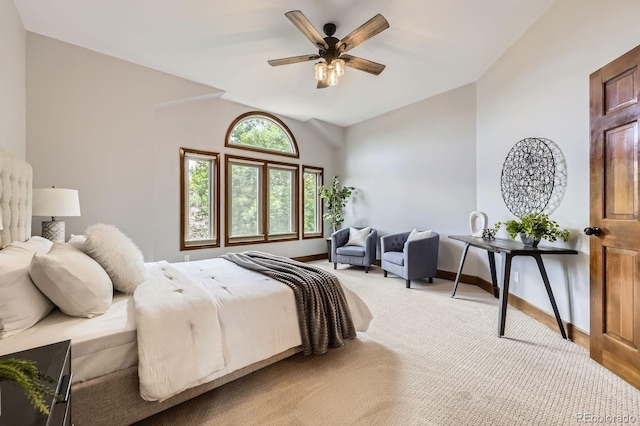 16247 E Belleview Pl, Centennial, CO 80015 - bedroom with vaulted ceiling and ceiling fan