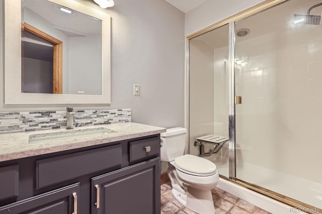 16247 E Belleview Pl, Centennial, CO 80015 - bathroom with a shower stall, vanity, and a textured wall