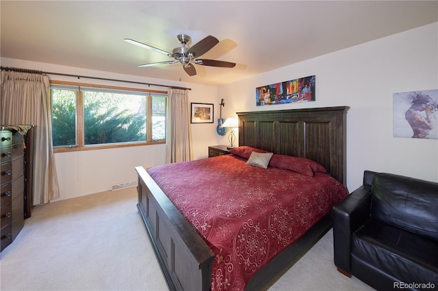 3820 S Harlan St, Denver, CO 80235 - bedroom featuring light carpet and ceiling fan