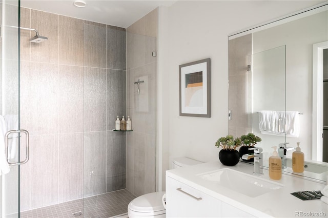 2880 Zuni St Unit 404, Denver, CO 80211 - bathroom featuring a shower stall and vanity