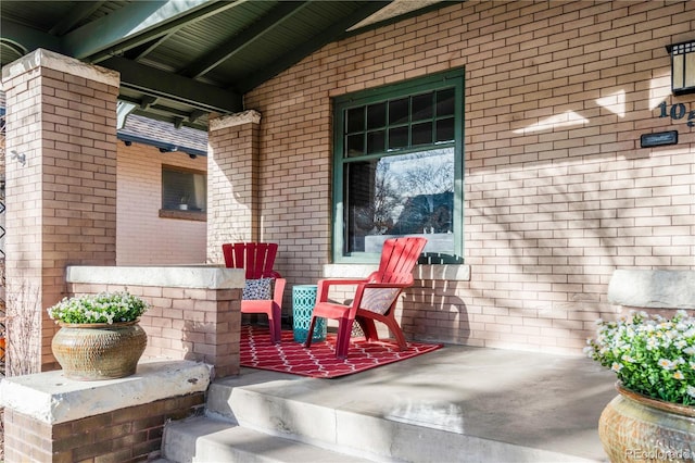 view of patio featuring covered porch