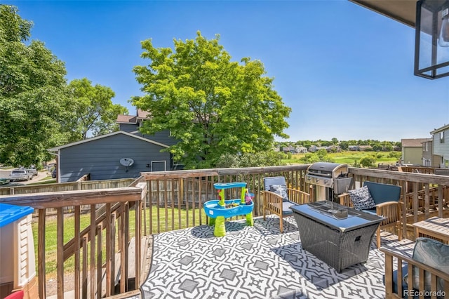 2695 Woodrose Pl, Highlands Ranch, CO 80129 - deck featuring a grill