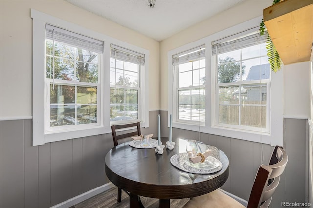 dining area featuring hardwood / wood-style floors