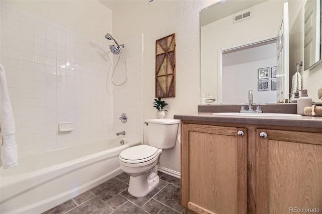 4221 S Blackhawk Cir Unit 7G, Aurora, CO 80014 - bathroom with vanity, shower / tub combination, and tile patterned floors