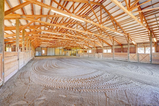 view of horse barn