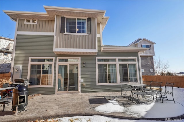 back of property featuring a patio area