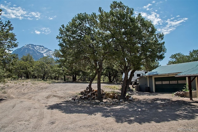 view of road with a mountain view