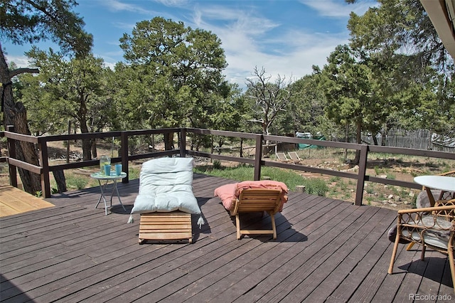 view of wooden terrace