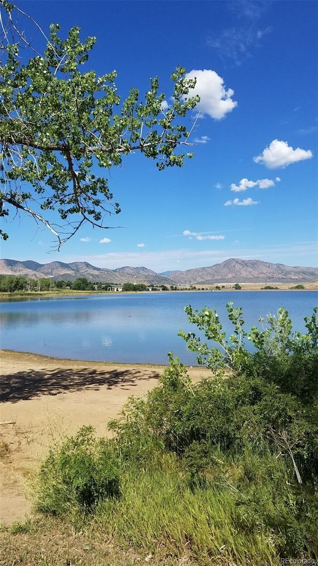 view of water feature featuring a mountain view