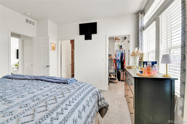 240 S Oak Hill St, Aurora, CO 80018 - bedroom with light colored carpet, a walk in closet, and a closet