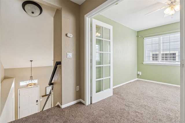 interior space with carpet flooring