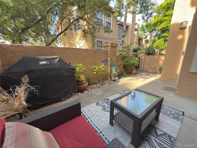 8747 Mesquite Row, Lone Tree, CO 80124 - view of patio with a grill and an outdoor hangout area