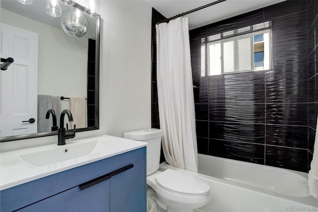 336 N Grant St Unit 206, Denver, CO 80203 - full bath featuring vanity, shower / bath combination with curtain, and toilet