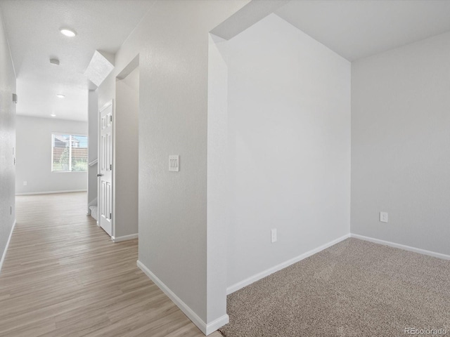 1134 Thunder Pass Rd, Severance, CO 80550 - hall with recessed lighting and light wood-style floors