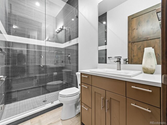 12947 Lazy Dog Ln, Littleton, CO 80127 - full bath featuring vanity and a stall shower