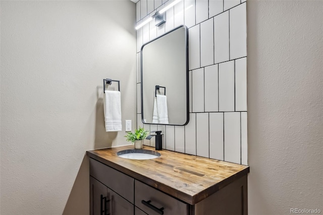 143 Brady Rd, Buena Vista, CO 81211 - bathroom featuring vanity and a textured wall