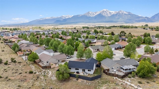 143 Brady Rd, Buena Vista, CO 81211 - aerial view of residential area featuring a mountain backdrop