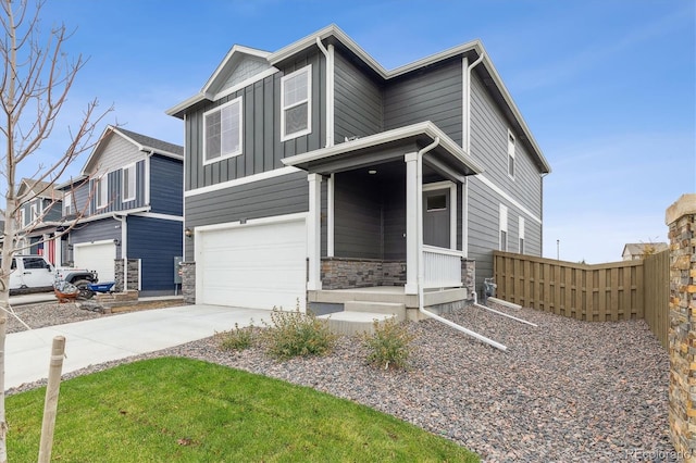 view of front of house featuring a garage