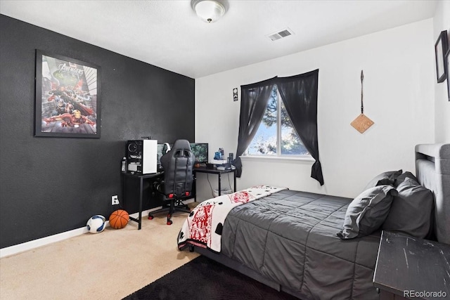 view of carpeted bedroom