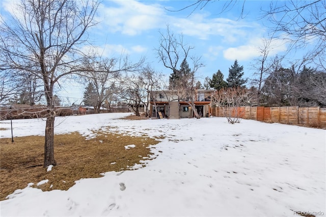 view of snowy yard