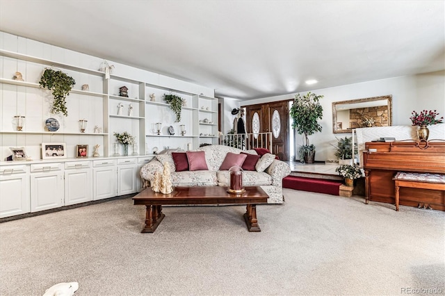 view of carpeted living room