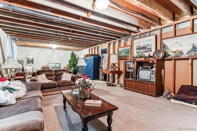 view of carpeted living room