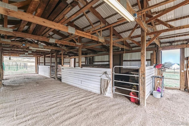 view of horse barn