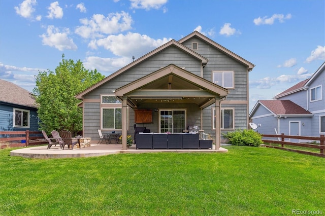 16662 W 61st Pl, Arvada, CO 80403 - back of property featuring an outdoor living space and a patio