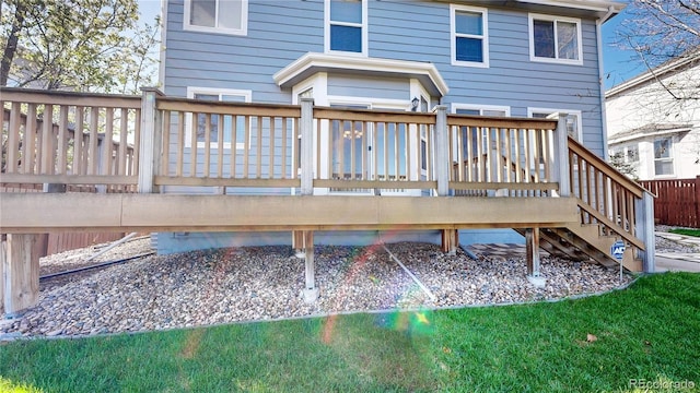 deck with stairway