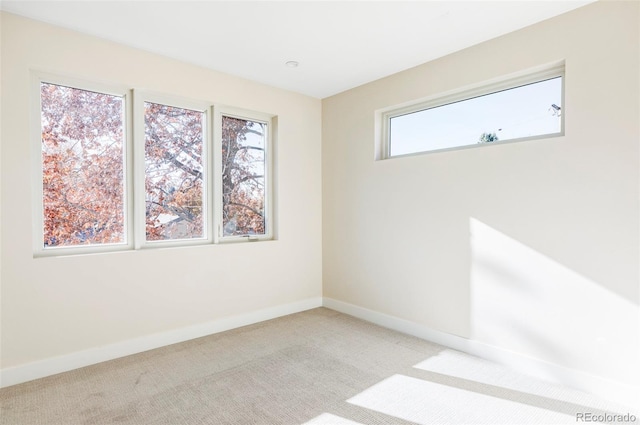 carpeted empty room featuring plenty of natural light