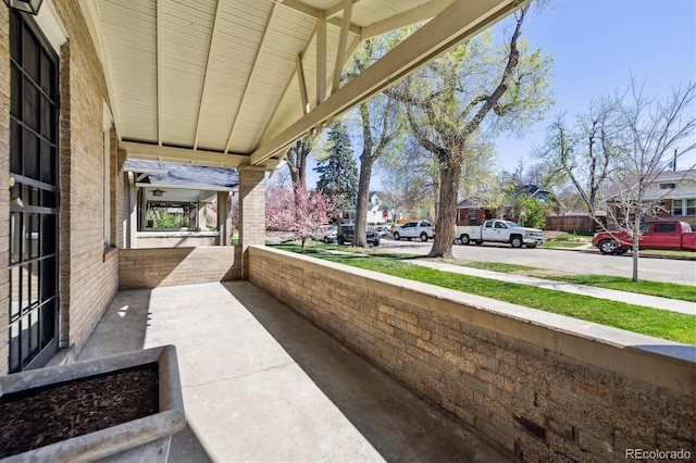 view of patio with covered porch