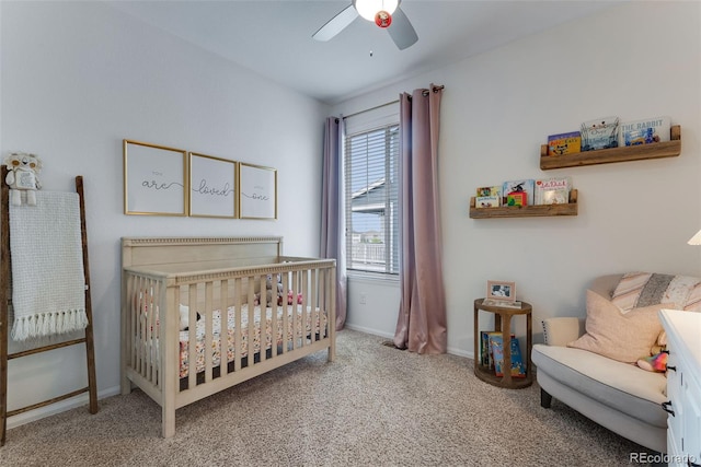 11817 Phoebe St, Parker, CO 80134 - bedroom with a nursery area, carpet flooring, and a ceiling fan