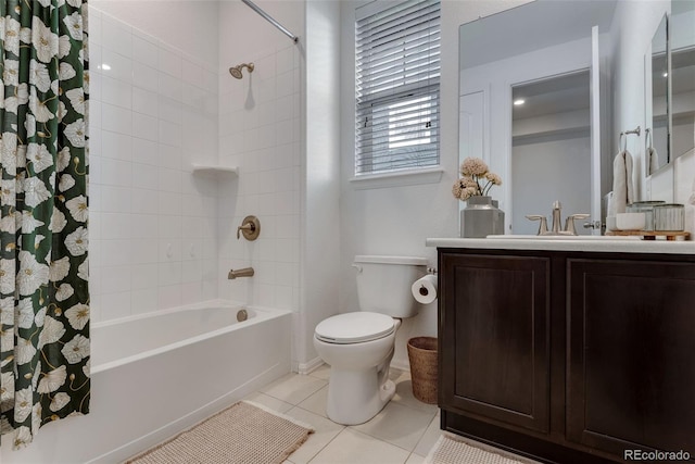 11817 Phoebe St, Parker, CO 80134 - bathroom with shower / bath combination with curtain, vanity, and tile patterned flooring