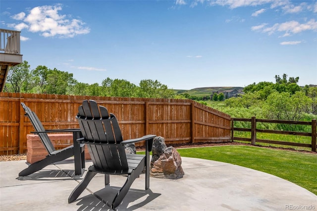11817 Phoebe St, Parker, CO 80134 - fenced backyard featuring a patio area