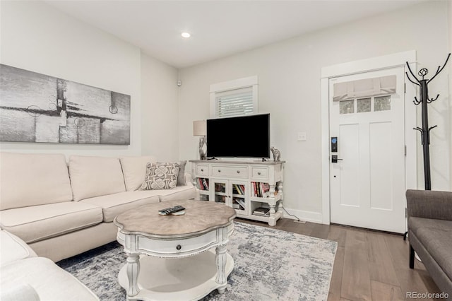 5123 W 41st Ave, Denver, CO 80212 - living area with wood finished floors and recessed lighting