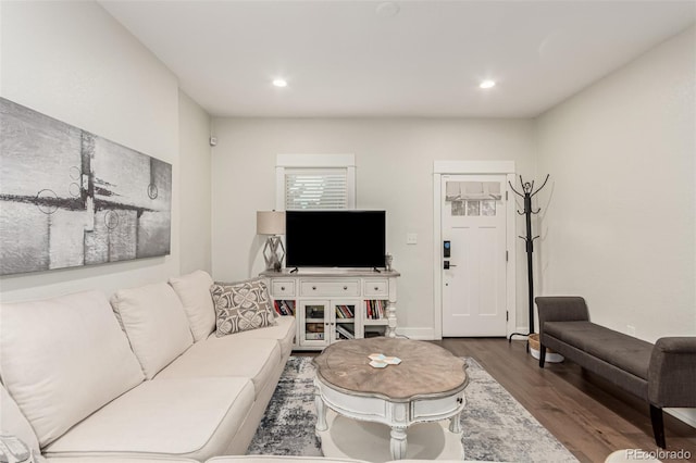 5123 W 41st Ave, Denver, CO 80212 - living area with wood finished floors and recessed lighting
