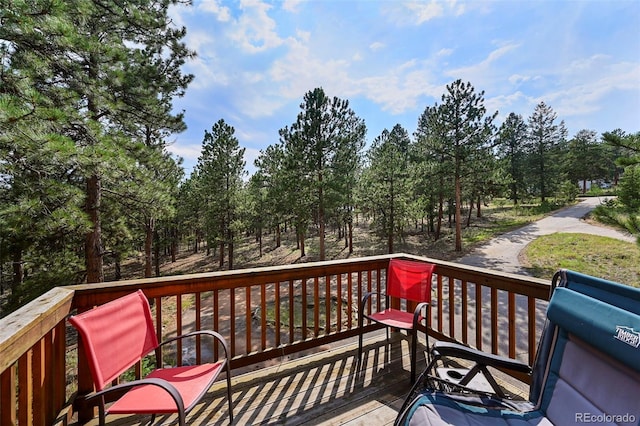 view of wooden deck