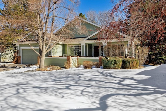 craftsman house with a garage