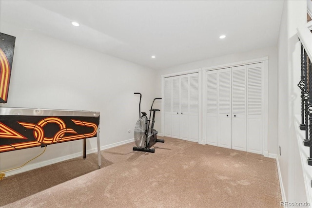 3765 E Easter Dr, Centennial, CO 80122 - exercise area with carpet floors and recessed lighting