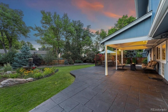 3765 E Easter Dr, Centennial, CO 80122 - fenced backyard with a patio area